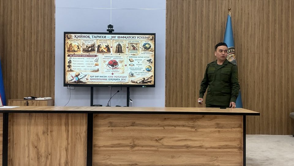 Қийноққа қарши курашиш мавзусидаги ўқув курси Тошкент вилоятида ўтказилмоқда