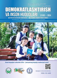 «Demokratlashtirish va inson huquqlari” jurnali 2024 yil 2-soni