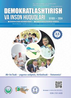 «Demokratlashtirish va inson huquqlari” jurnali 2024 yil 3-soni