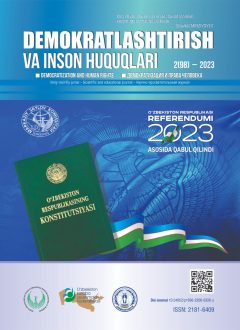 «Demokratlashtirish va inson huquqlari” jurnali 2023 yil 2-soni