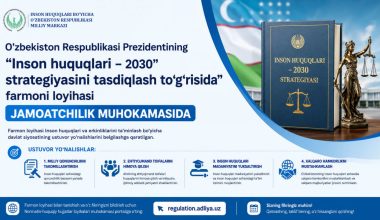 Draft Decree of the President of the Republic of Uzbekistan  "On Approval of the "Human Rights — 2030" Strategy" submitted  for public discussion