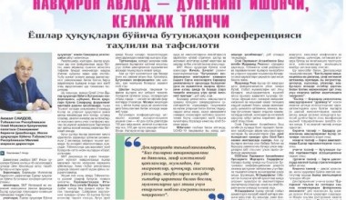НАВҚИРОН АВЛОД — ДУНЁНИНГ ИШОНЧИ, КЕЛАЖАК ТАЯНЧИ Ёшлар ҳуқуқлари бўйича бутунжаҳон конференцияси таҳлили ва тафсилоти