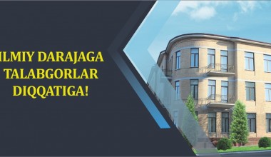 Inson huquqlari bo‘yicha O‘zbekiston Respublikasi Milliy markazi  2026 – yil uchun oliy o‘quv yurtidan keyingi ta’lim institutiga 12.00.13 – “Inson huquqlari” ixtisosligi bo‘yicha doktorantura (DSc)  va tayanch doktorantura (Phd)ga tanlov asosida qabul e’lon qiladi