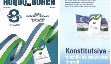 Конституция – тинчлик ва осойишталик тимсоли