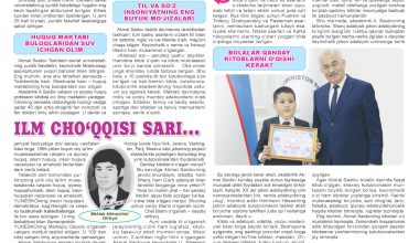 SPORT MAYDONIDAN ILM CHO‘QQISI SARI...