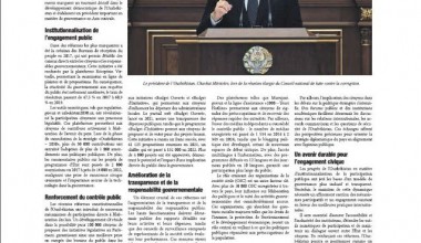  “Le Figaro” gazetasida O‘zbekistonning boshqaruv sohasidagi islohotlari haqida maqola chop etildi! 