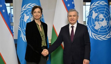 Ўзбекистон Президенти ЮНЕСКО бош директори билан учрашди